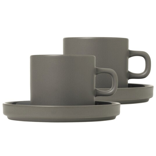 Blomus Pilar kaffekopp med fat 2-stk. Pewter 1704706-01-0 1704753-01-0 Blomus Pilar kaffekopp med fat 2-stk. Pewter 1704706-01-0 1704753-01-0