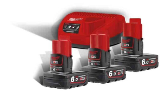 Milwaukee Batterisett M12 NRG-603 12V, 3x6Ah