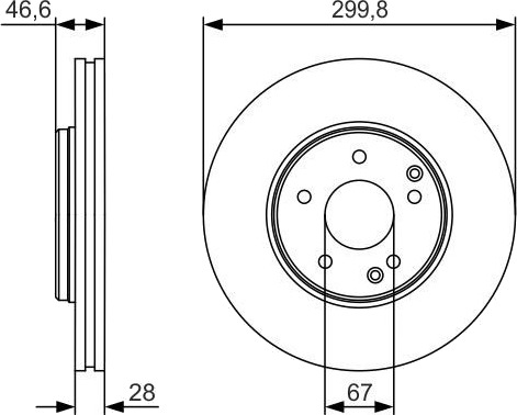 Bremseskive BOSCH 0 986 479 R79