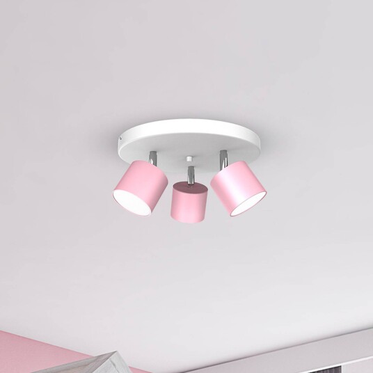 Eko-Light Takspot Cloudy 3 lyskilder rund rosa Eko-Light Takspot Cloudy 3 lyskilder rund rosa