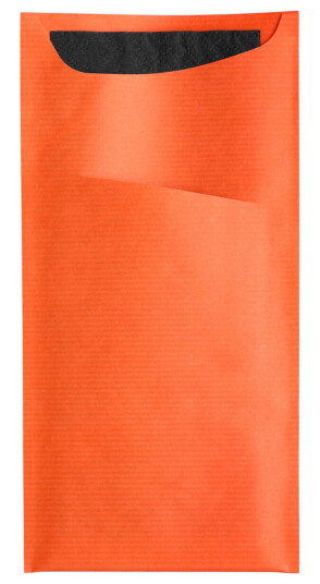 GARCIA DE POU Bestikk- og serviettlomme Besta; 11.2x22.5 cm (BxL); Oransje; 100 Stykk / Forpakning