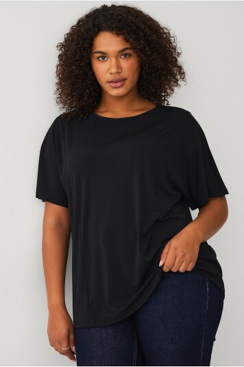 Ellos Plus Collection Topp med vide ermer Svart