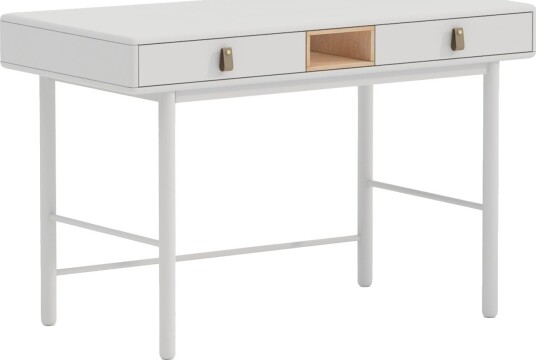 Skrivebord HOME4YOU Iris 120x60x75 cm hvit - hvit