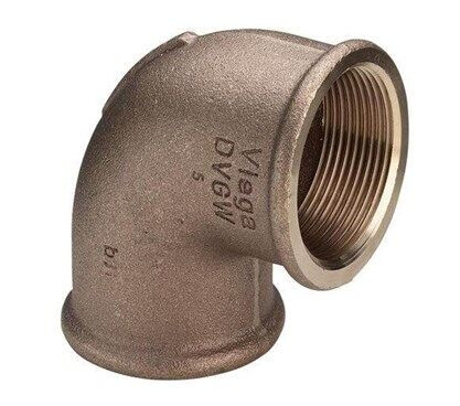 Viega 90° Vinkel 3/4" x 1/2" Rødgods med Indvendig Gevind