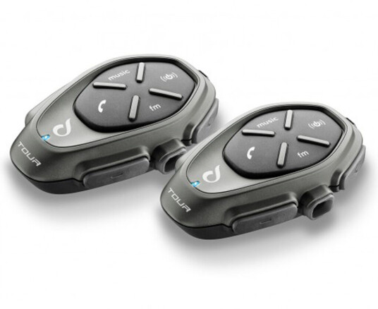 Interphone Tour Bluetooth kommunikasjonssystem - dobbel pakke en størrelse Svart