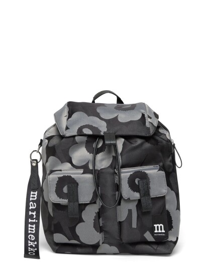 Everything Backpack L Unikko Grey Marimekko GREY, DARK GREY, BLACK ONE SIZE