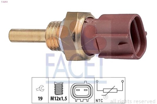 Sensor, motortemperatur FACET 7.3213 Sensor, motortemperatur FACET 7.3213