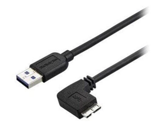 StarTech.com 6ft Slim Right-Angle Micro USB 3.0 Cable - M/M - USB 3.1 Gen 1 - USB cable - 2 m