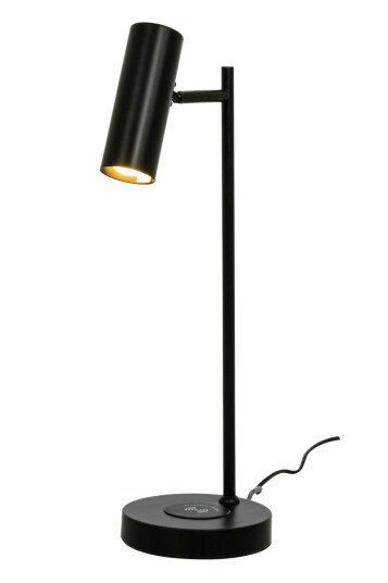 Aneta Lighting Tabela bordlampe med trådløs lader og USB Svart