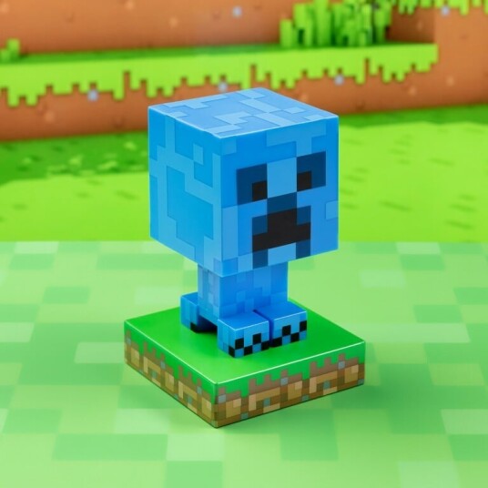 Paladone Minecraft Charged Creeper Lampe 12cm 2xAA Batterier MedfÃ¸lger Ikke