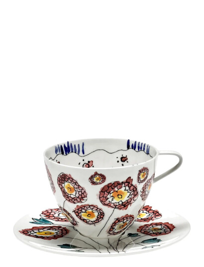 Serax Cappuccino Cup + Saucer Blossom Milk Mf Set/2 - White - 20 CL