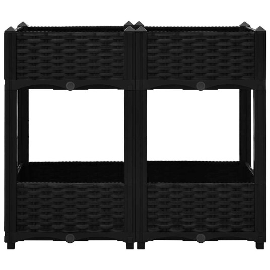 vidaXL Høybed 80x40x71 cm polypropylen