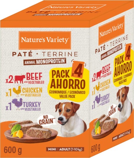 Nature’S Variety Våtfôr Mikspakke Nature'S Variety Original Paté No Grain Mini Kylling Kalkun Okse 8 X 150 G