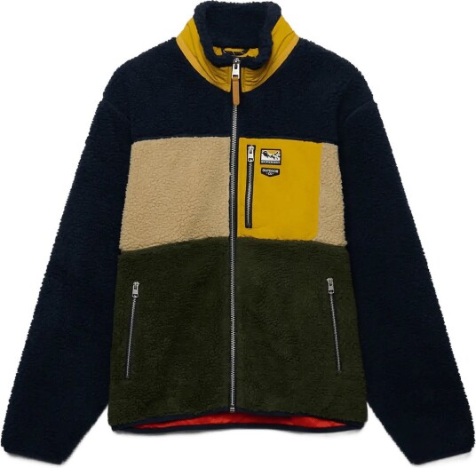 Superdry Sport Colour Block Retro Zip Fleece ECLIPSE NAVY MIX XL