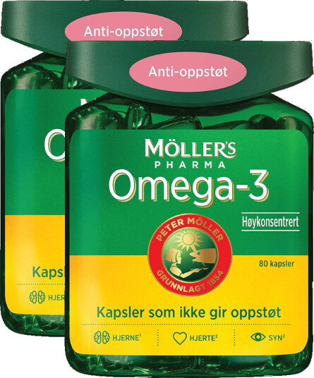 Omega-3 Anti-oppstøt kapsler x2
