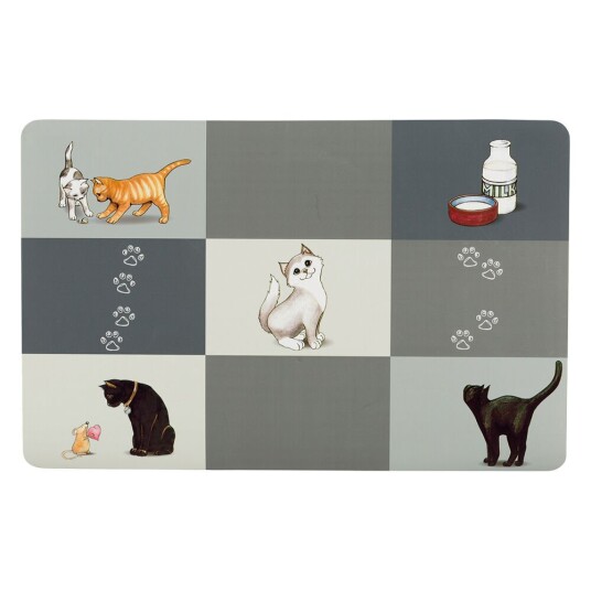 Trixie Patchwork Cat Spiseunderlag L 44 × B 28 cm