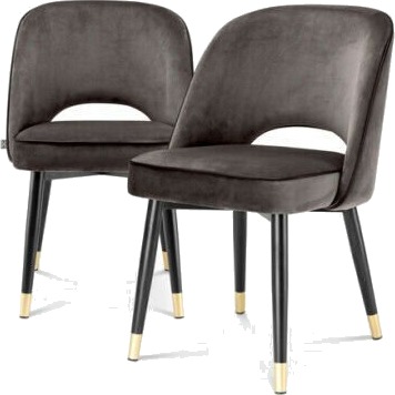 Cliff spisestoler savona grey velvet 2 seter Cliff spisestoler savona grey velvet 2 seter