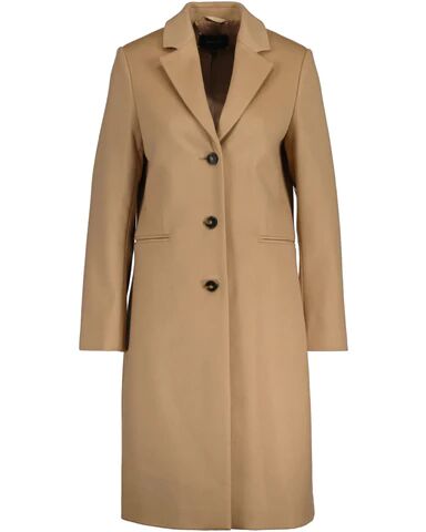 GANT D1 . Wool Blend Tailored Coat - Dark Khaki S GANT D1 . Wool Blend Tailored Coat - Dark Khaki S
