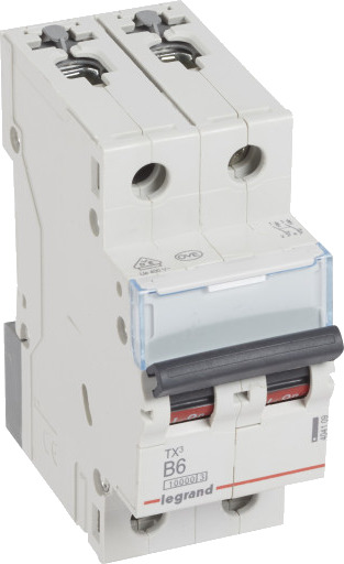 Legrand 5 stk TX³ MCB automatsikring B6 2P 2M 10/10kA Legrand 5 stk TX³ MCB automatsikring B6 2P 2M 10/10kA