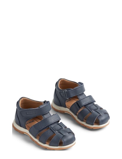 Wheat Sandal Closed Toe Frei S - Navy - 19-12.5CM