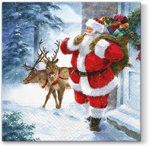 Serviett lunsj 20 stk Santa is coming