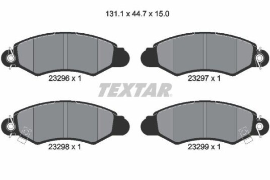 Bremseklosser TEXTAR 2329601 Bremseklosser TEXTAR 2329601