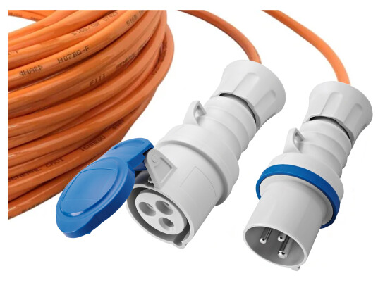 Gewiss Skjøtekabel 32A 3 faset 230V IP44 PUR H07BQ-F 4G6mm² 25m