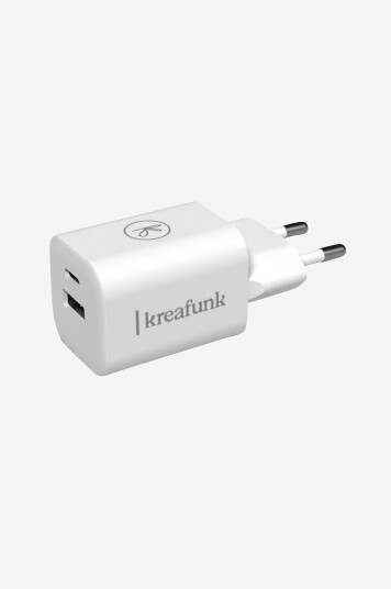 Kreafunk Vegglader USB C / USB A aDAPT Hvit