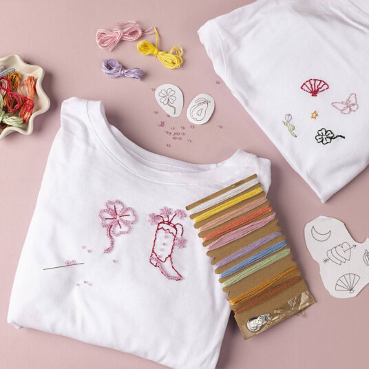 DIY sett Broderi T skjorte