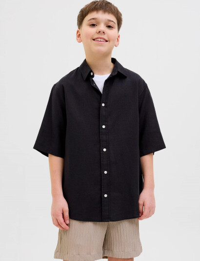 Jack & Jones Jorparos Oversized Shirt Ss Jnr Black 176