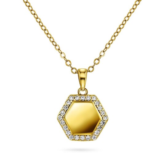 Pan Jewelry Smykke i 925 forgylt sølv med zirkonia Pan Jewelry Smykke i 925 forgylt sølv med zirkonia