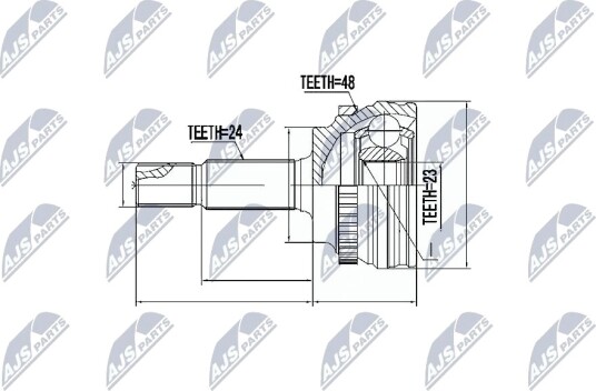 Nty Drivknute drivaksel NTY NPZ TY 056