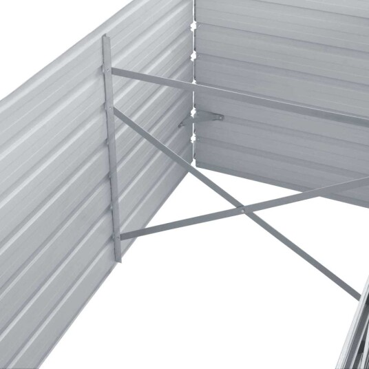 vidaXL Forhøyet hagebed 160x80x45 cm galvanisert stål grå vidaXL Forhøyet hagebed 160x80x45 cm galvanisert stål grå