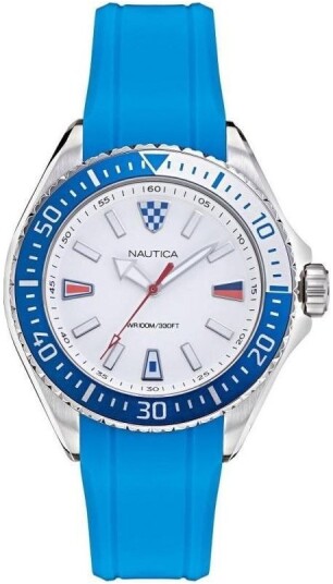 Nautica Herreklokke NAPCPS009 Hvit/Gummi Ø46 mm Nautica Herreklokke NAPCPS009 Hvit/Gummi Ø46 mm