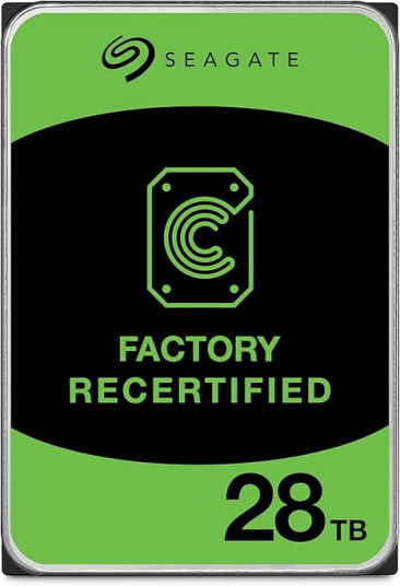 Seagate Exos 28TB 3.5" Intern Harddisk 7200RPM SATA 6Gb/s Refurbished