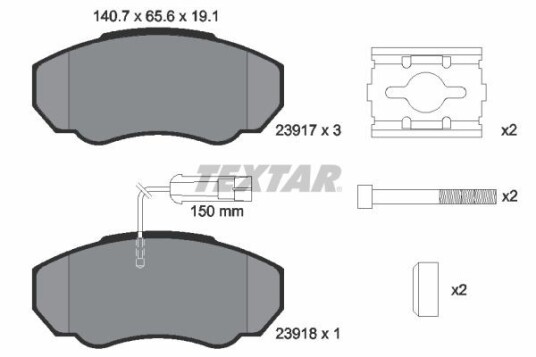Bremseklosser TEXTAR 2391701 Bremseklosser TEXTAR 2391701