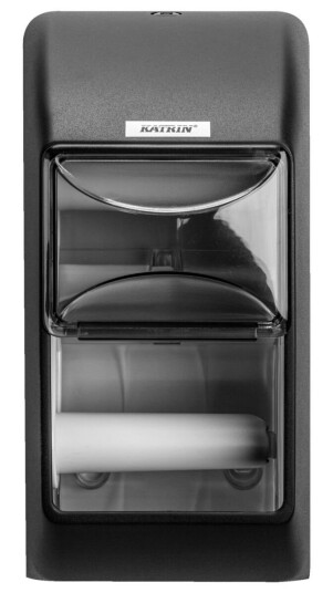 Katrin Toalettpapirdispenser 2 ruller 14.5x30x14.5 cm (BxHxD) Svart Katrin Toalettpapirdispenser 2 ruller 14.5x30x14.5 cm (BxHxD) Svart