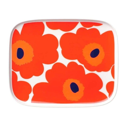Marimekko fat 15x12cm Unikko white red Marimekko fat 15x12cm Unikko white red