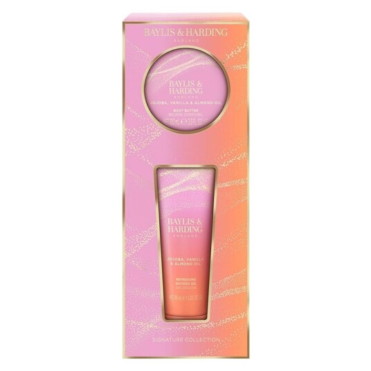 Baylis & Harding Jojoba Vanilla & Almond Oil Body Duo Gift Set 2