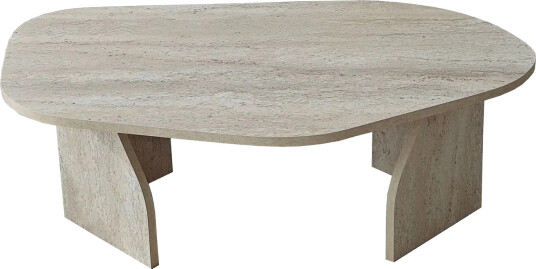 Berriaren Sofabord 100 cm - travertin og fume