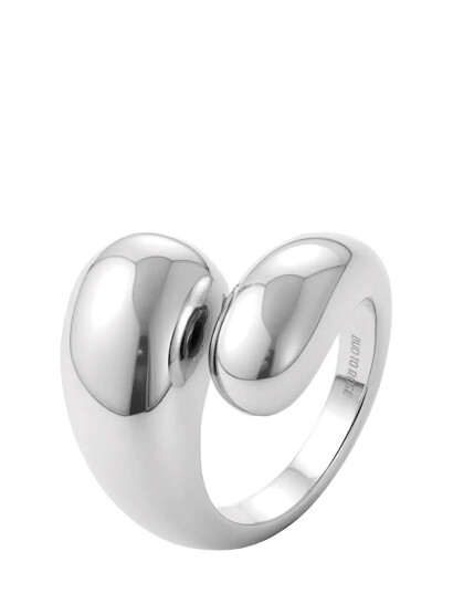 Bud to rose Drop Ring Gold   Silver   ONE SIZE