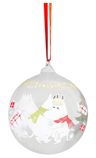 Moomin Mummi julekule God Jul 9 cm