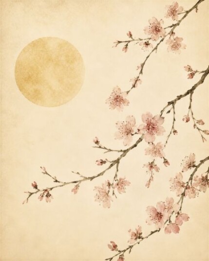Plakat Kirsebærblomster Ro