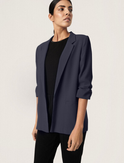 Soaked in Luxury Slshirley Blazer - Blue - XXL