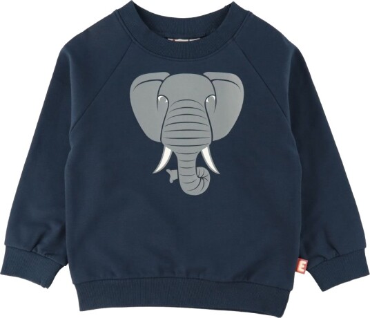 DYR Collegegenser DYRBellow Navy m. Elefant DYR 4 år 104 Collegegenser Blå