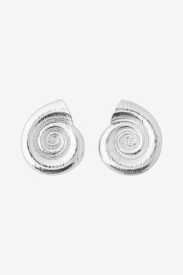 BOW19 Details   Øredobber Shell Stud   Sølv