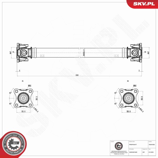 Esen Skv Drivaksel ESEN SKV 76SKV030 Esen Skv Drivaksel ESEN SKV 76SKV030
