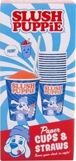 Fizz Creations Slush Puppie Paper Cups (x 20) & Straws