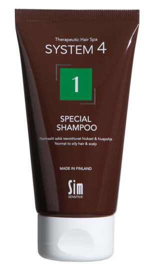 SIM Sensitive 4 in 1 Spesialsjampo for Flass og Fet Hår 75 ml