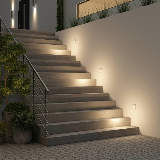 Arcchio Lanti LED-innfellingslampe, hvit